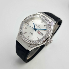 Đồng Hồ Nam Olym Pianus Automatic OP990-45ADGS-GL-T  Dây Casu Đen Mặt Trắng Sapphire