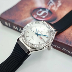 Đồng Hồ Nam Olym Pianus Automatic OP990-45ADGS-GL-T  Dây Casu Đen Mặt Trắng Sapphire