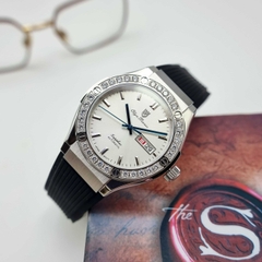 Đồng Hồ Nam Olym Pianus Automatic OP990-45ADGS-GL-T  Dây Casu Đen Mặt Trắng Sapphire