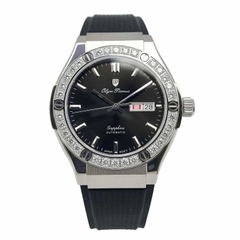 Đồng Hồ Nam Olym Pianus Automatic OP990-45ADGS-GL-D Dây Casu Đen Mặt Đen Sapphire