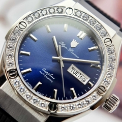 Đồng Hồ Nam Olym Pianus Automatic OP990-45ADGS-GL-X Dây Casu Đen Mặt Xanh Dương