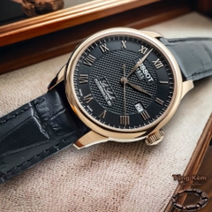 Đồng Hồ Nam Tissot Automatic T006.407.36.053.00 (T0064073605300) LE LOCLE Dây Da Đen Vỏ Vàng Hồng Mặt Đen Sapphire