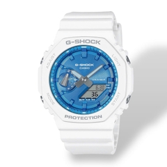 Đồng Hồ Nam Casio Quartz Gshock GA-2100WS-7ADR Dây Nhựa Mặt Xanh
