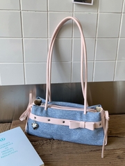 Túi Da Bò Phối Hồng Đeo Vai Đeo Chéo Hot - tt250819