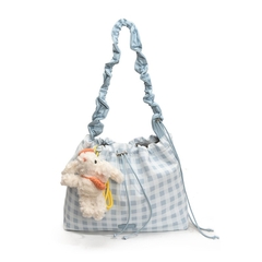 Túi Đeo Chéo Đeo Vai Caro mix Charm Thỏ Dễ Thương - tt250713