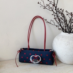Túi Kẹp Nách Xinh Xắn Họa Tiết Phối Chấm Bi - tt250926