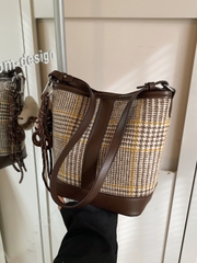 Túi Xách Kẻ Caro- Đeo Chéo - Vintage -tt250858