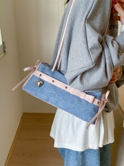 Túi Da Bò Phối Hồng Đeo Vai Đeo Chéo Hot - tt250819