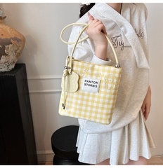 Túi Đeo Chéo Nữ Kẻ Caro Cho Mùa Hè - Giỏ Xách Đeo Vai Mona - tt250539