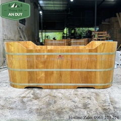 Bồn Tắm Gỗ Pơmu 2 Người Cắt Võng