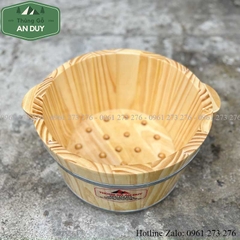 Chậu Ngâm Chân Gỗ Hạt Masage