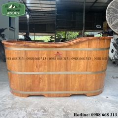 Bồn Tắm Gỗ Pơmu Bo Viền Dáng Du Thuyền