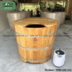 Bồn Xông Hơi Gỗ Pơmu Dáng Tròn