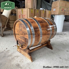 Thùng Gỗ Sồi Vòi Crom Cao Cấp
