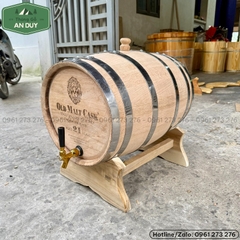 Thùng Rượu Gỗ Sồi Mộc