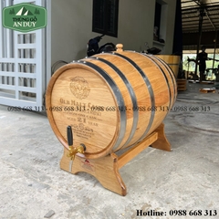 Thùng Gỗ Sồi Ngâm Rượu 100l