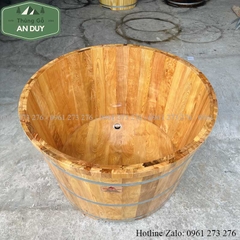 Bồn Tắm Tròn Gỗ Pơmu 2 Người
