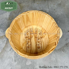 Chậu Gỗ Ngâm Chân Hình Bàn Chân