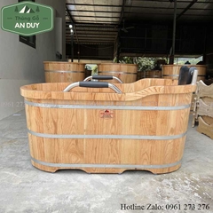 Bồn Tắm Gỗ Sồi Bọc Da Cao Cấp