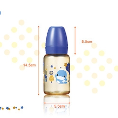 BÌNH SỮA KUKU CỔ THƯỜNG  CHO BÉ BẰNG NHỰA PPSU - 140ML