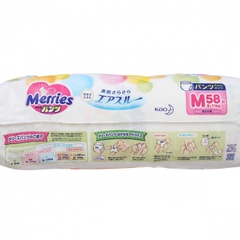 Bỉm quần Merries Size M 58 miếng 6 - 11kg