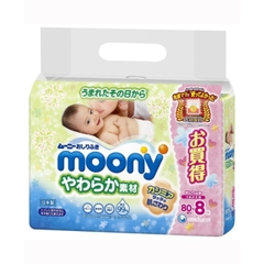 KHĂN ƯỚT MOONY 80 MIẾNG (NHẬT)