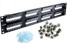 1375015-2 : Thanh đấu nối, UTP, Cat.6,SL110, RJ45, 48 cổng, 2U, thẳng