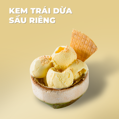 Kem trái dừa Sầu riêng