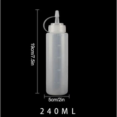 Chai nhựa tròn đựng sốt 200ml - 8oz
