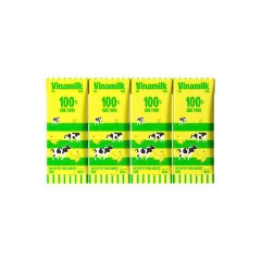 Sữa Tươi Tiệt Trùng Vinamilk Giảm Béo Vị Chuối 180ml - Lốc 4 hộp