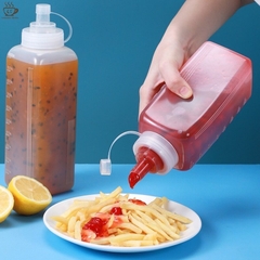 Chai nhựa đựng sốt Vuông 800ml