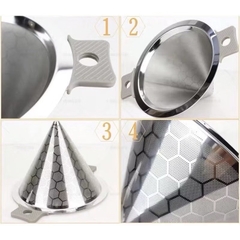 Phễu lọc trà inox 304