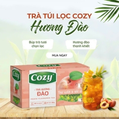 Trà Cozy túi lọc hộp 50g (25 gói x 2g) - ĐÀO