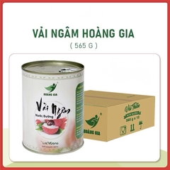 Vải ngâm Hoàng Gia lon 565g - THÙNG 12 LON