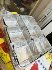 Khay đựng topping 6 ngăn inox