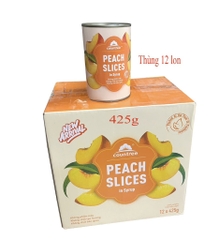 Đào ngâm Countree 425g - THÙNG 12 LON