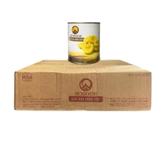 Thùng 12 lon Đào ngâm Thái Boddob 820g