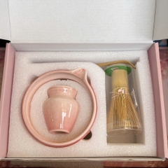 Bộ dụng cụ đánh matcha 4 chi tiết - Màu hồng