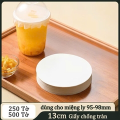 Giấy nến chống tràn trà sữa xấp 500 tờ - 13CM (ly 500ml, 700ml)
