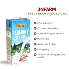 Sữa tươi tiệt trùng 3N FARM - HỘP 1 LÍT