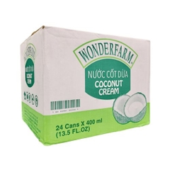 [Thùng 24 lon] Nước cốt dừa Wonderfarm lon 400ml