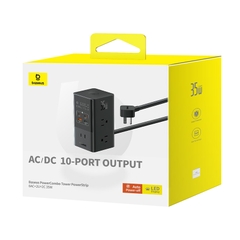 Bộ sạc nhanh dây nối dài 35W Baseus PowerCombo Tower Digital PowerStrip 3AC+2U+2C with 1.5m Power Cord