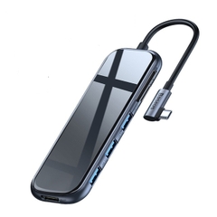 HUB chuyển đổi chia cổng đa năng 6 trong 1 Baseus Superlative Multifuntional HUB 6 in 1 Docking station CAHUB-DZ0G (Type-C to 3xUSB3.0+HDMI+RJ45+PD)