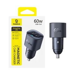 Tẩu Sạc Nhanh Ô Tô 60W Baseus PrimeTrip VP2 Đa Năng (2 Phiên Bản 2 Type-C hoặc Type-C + USB-A, Khóa Nam Châm Chắc Chắn)