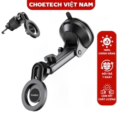 Bộ giá đỡ điện Magnetic 2 in 1 Choetech H01005 dán taplo hoặc kẹp khe gió xoay 360 độ - Hàng chính hãng