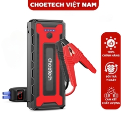 Bộ kích nguồn ô tô Choetech TC0009 2000A sạc pin cầm tay dung lượng 16000mAh tích hợp đèn Led 3 chế độ