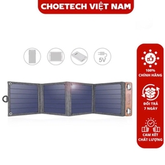 Bộ sạc năng lượng mặt trời di động, có thể gấp gọn công suất cao thương hiệu Choetech (Hàng chính hãng)
