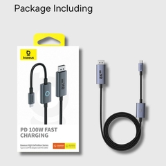 Cáp chuyển Baseus High Definition Series Type-C to (Displayport) DP 8K Adapter 1.5m (with PD 100W)