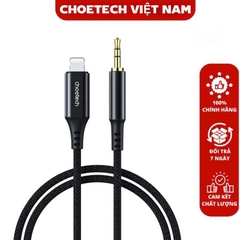 Cáp chuyển đổi từ Lightning ra Audio 3.5mm Choetech AUX007/ AUX009 (Hàng chính hãng)