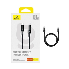 Cáp sạc nhanh Type C to Type C 100W Baseus Gem Fast-Charging Data Cable (Tốc độ vượt trội, thiết kế thời thượng)